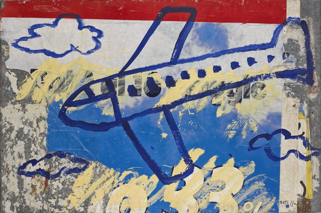 Mimmo Rotella, L'aeroplano, 1987